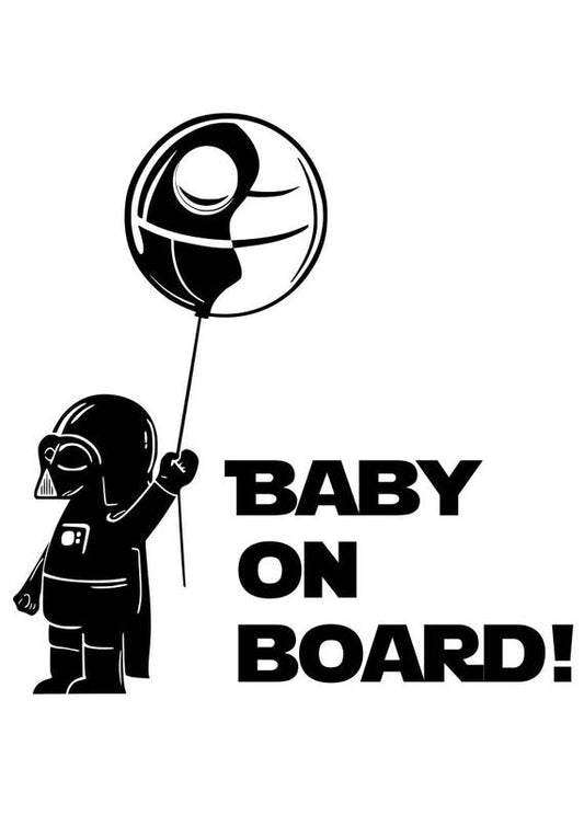 Baby Darth Vader on Board | BabyBoy Sticker Decal for Car, Truck, Van, RV, SUV