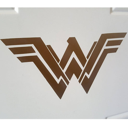 Diana Prince of Themyscira Logo Gold Metallic Car, Truck, Auto, Cubicle, Tablet, Locker Decal Sticker