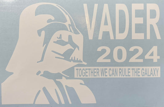 Vader for President, Funny Political Spoof Decal for Locker, Tablet, Laptop, Car, Truck, Window / Anti Political